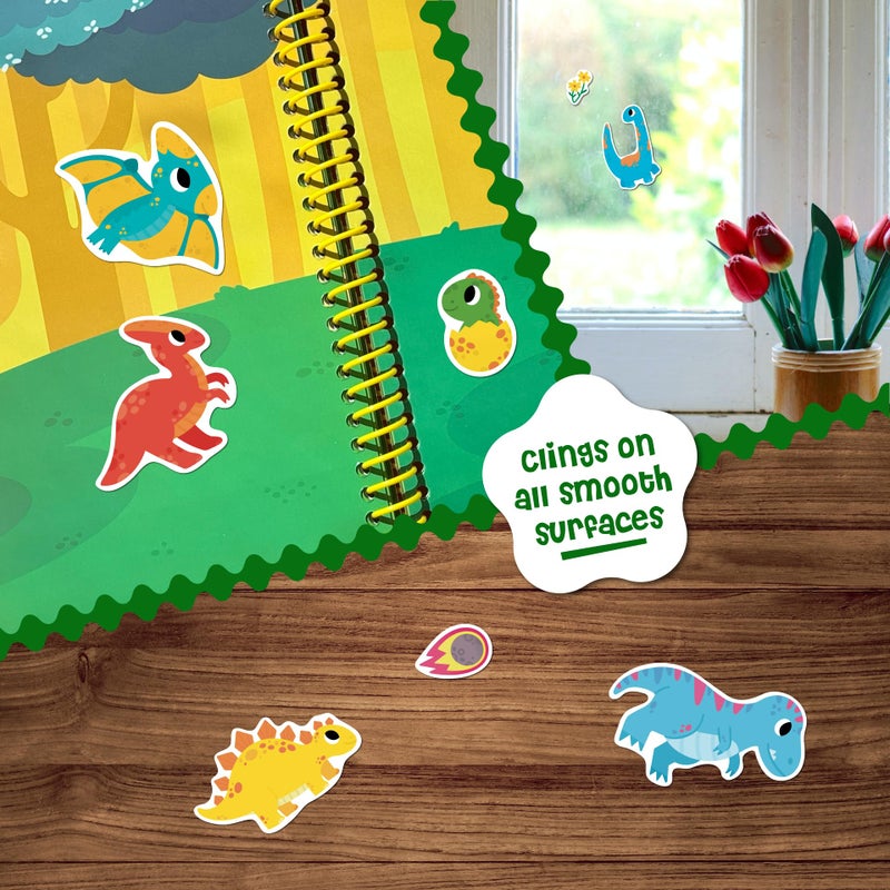 DINO MINI Stick4Ever Jelly Sticker Book - for Kids - Waterproof, Easy to Clean Jelly Stickers - Busy Book for Toddlers with 50 Pcs of Jelly Stickers (Dinosaurs) - Image 2